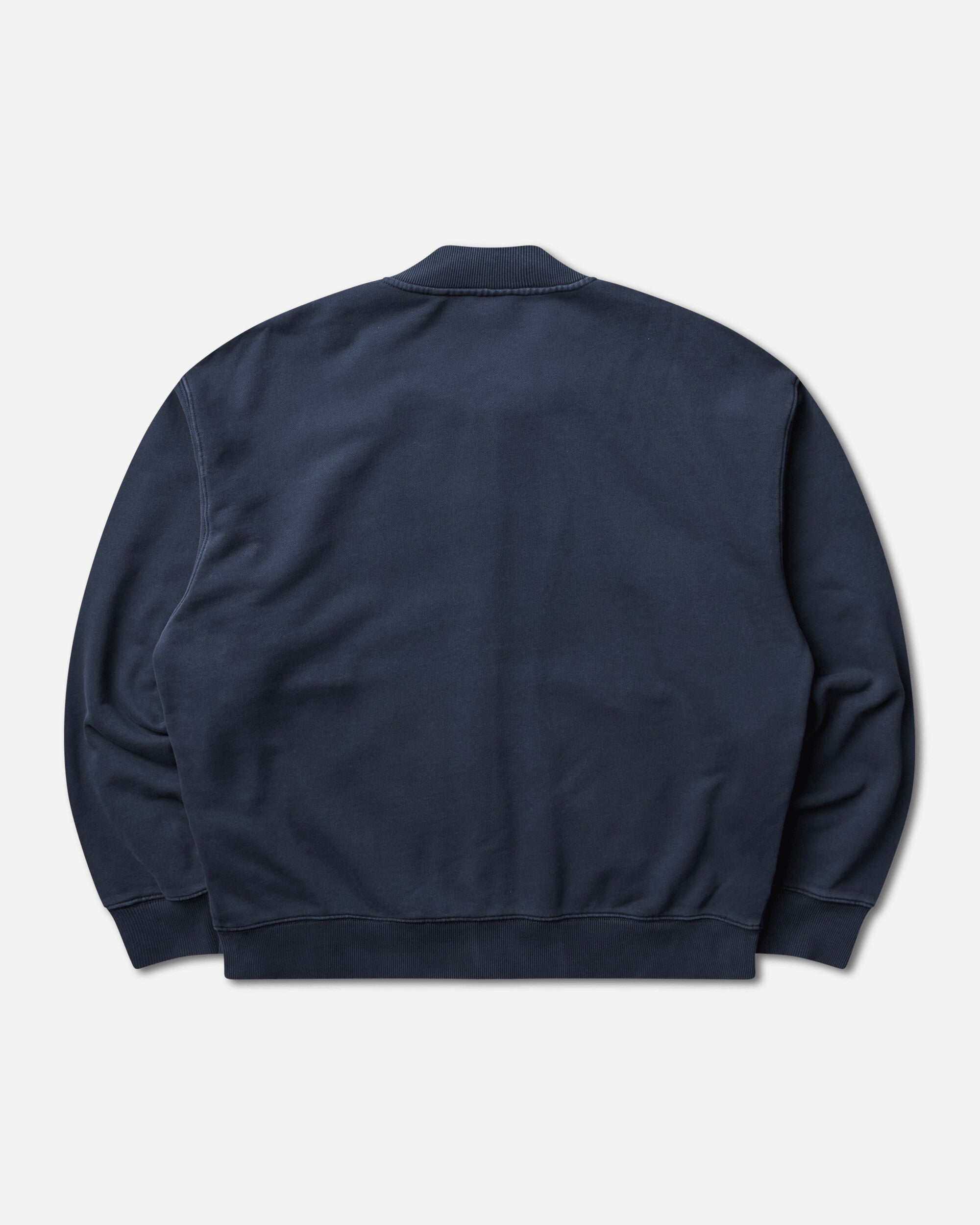 Carhartt WIP Longhand Bomber Carbon/White Sweatshirts Zip-Ups I036864 3TVGD