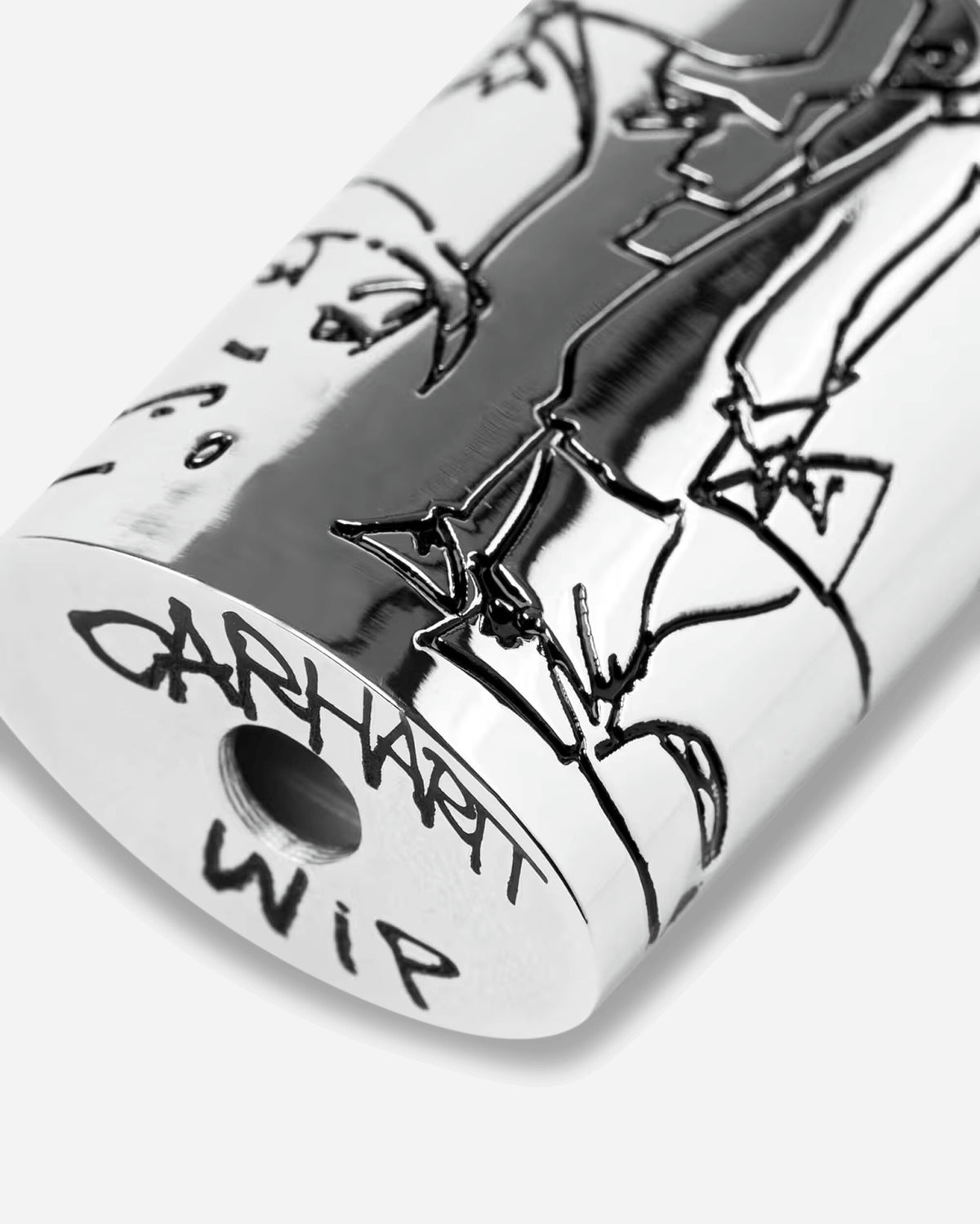 Carhartt WIP Blinkerfluid Bic Metal Lighter Case Silver Home Decor Stickers I037381 95XX