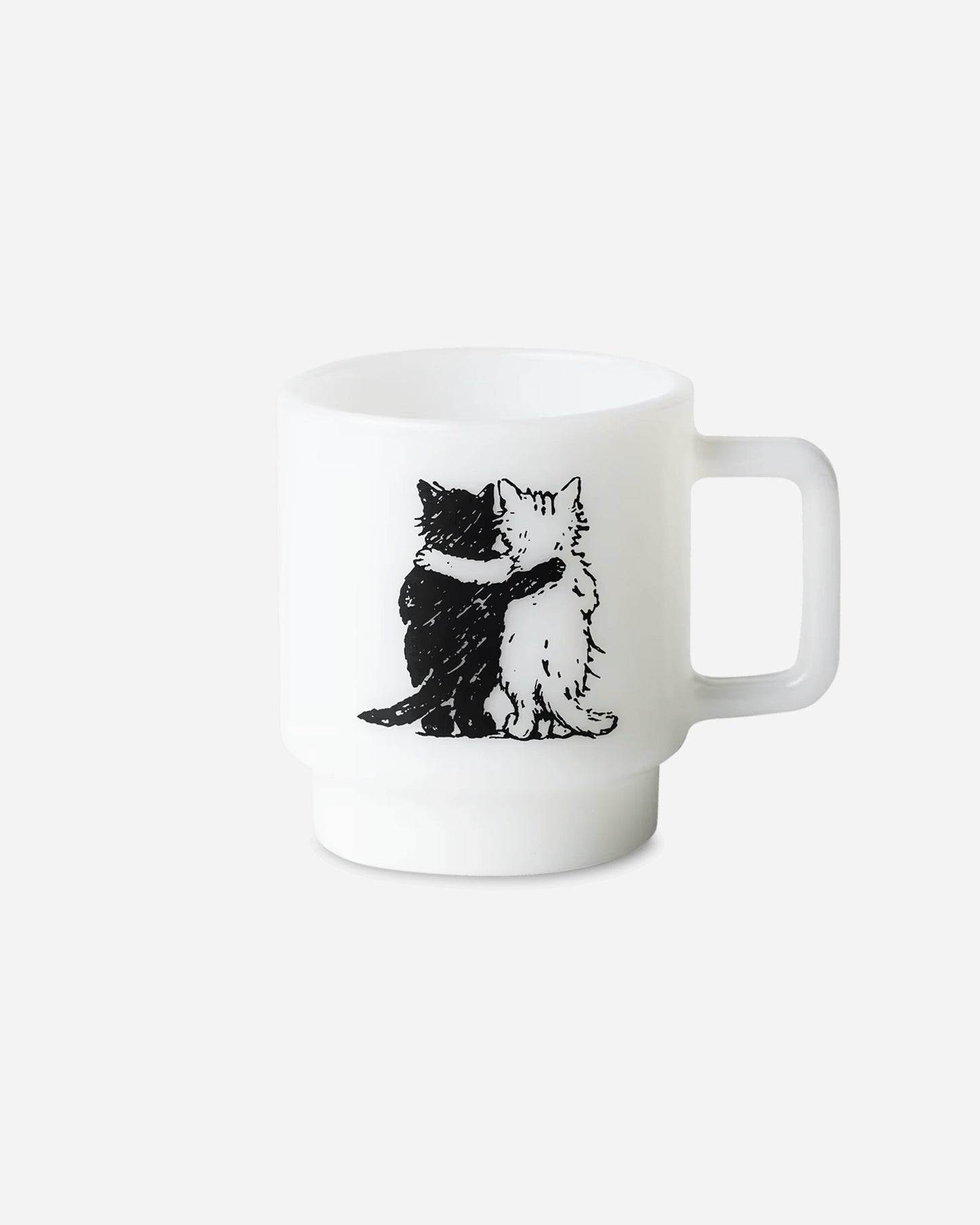 Carhartt WIP Hugging Cats Glass Mug White Home Decor Stickers I037186 02XX