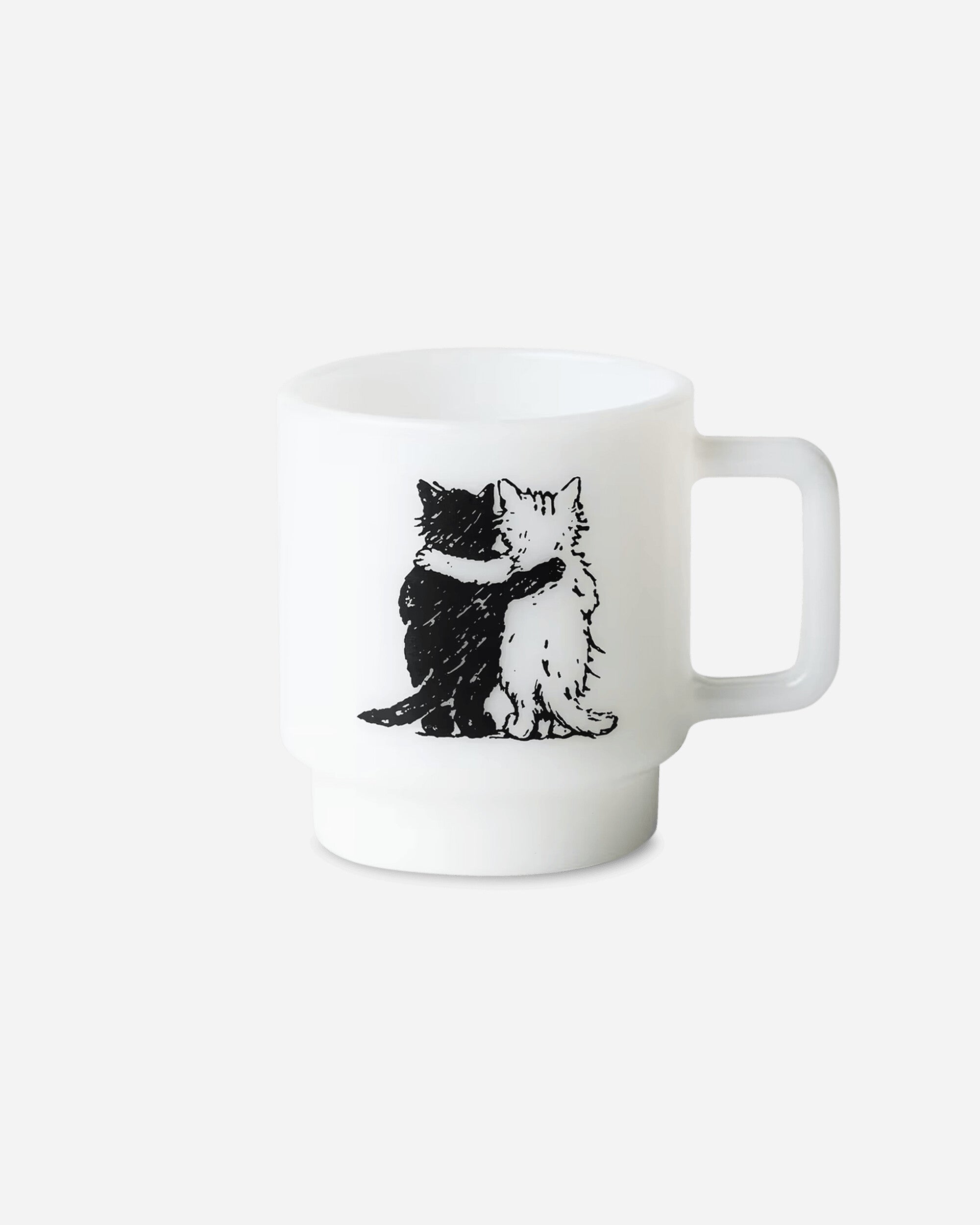 Carhartt WIP Hugging Cats Glass Mug White Home Decor Stickers I037186 02XX
