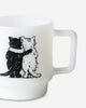 Carhartt WIP Hugging Cats Glass Mug White Home Decor Stickers I037186 02XX