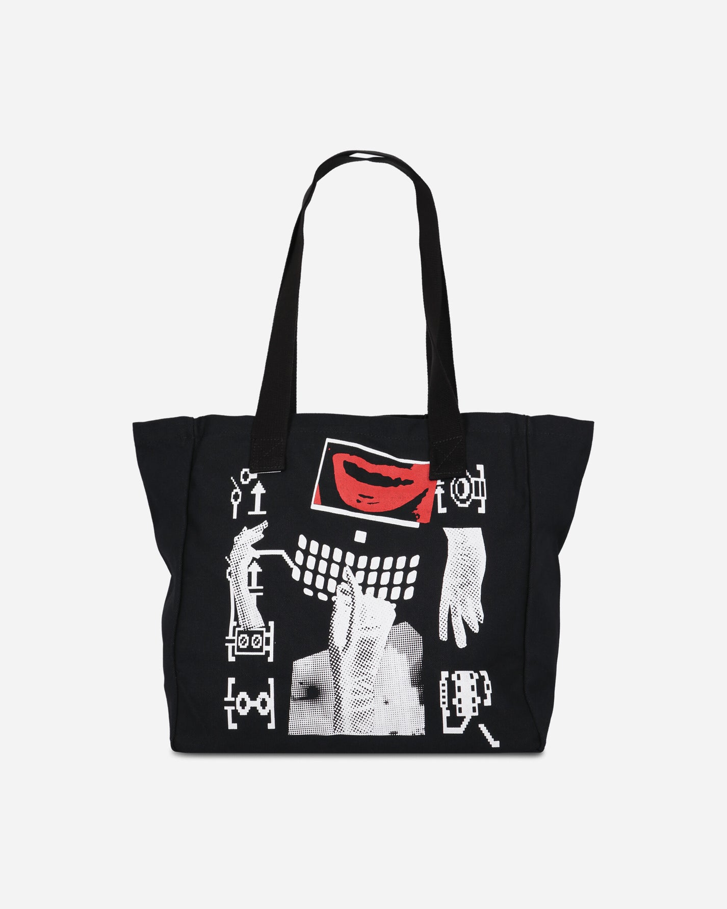 Cav Empt Lips Display Tote Bag Black Bags and Backpacks Tote Bags CES28G07 BLACK