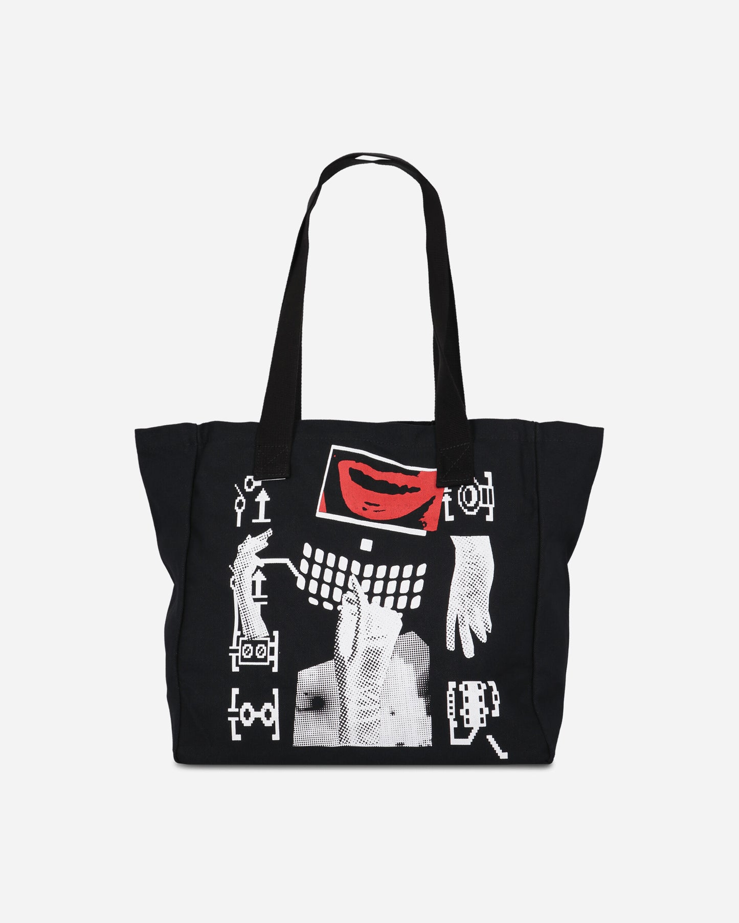 Cav Empt Lips Display Tote Bag Black Bags and Backpacks Tote Bags CES28G07 BLACK