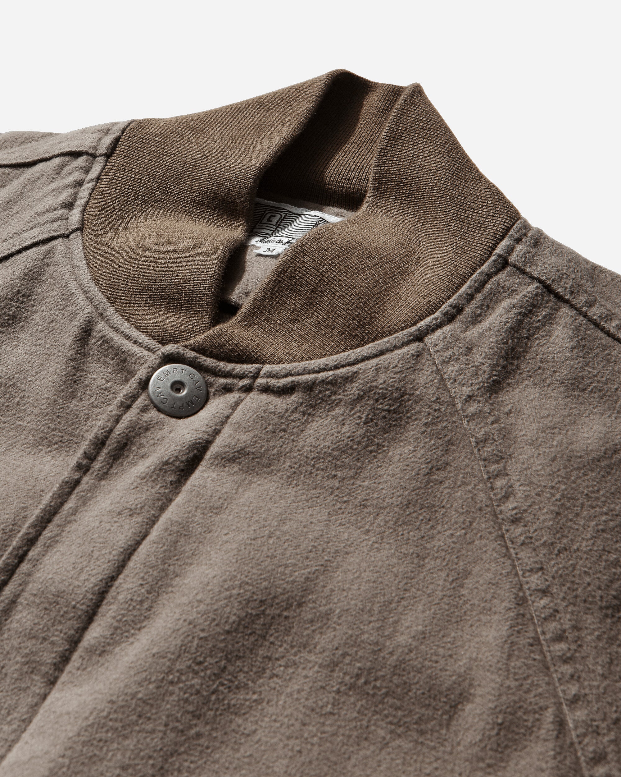 Cav Empt Cotton Flannel Zip Jacket Brown Coats and Jackets Bomber Jackets CES28JK15 BROWN