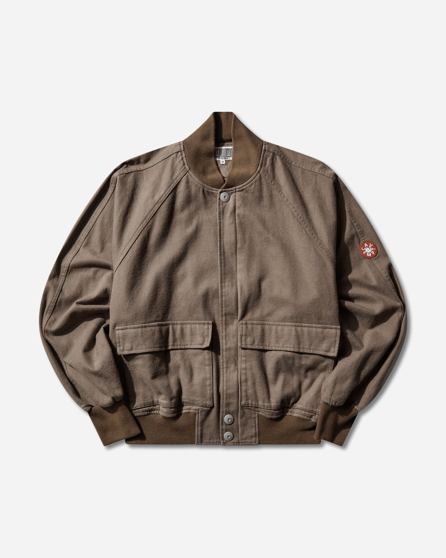 Cav Empt Cotton Flannel Zip Jacket Brown Coats and Jackets Bomber Jackets CES28JK15 BROWN