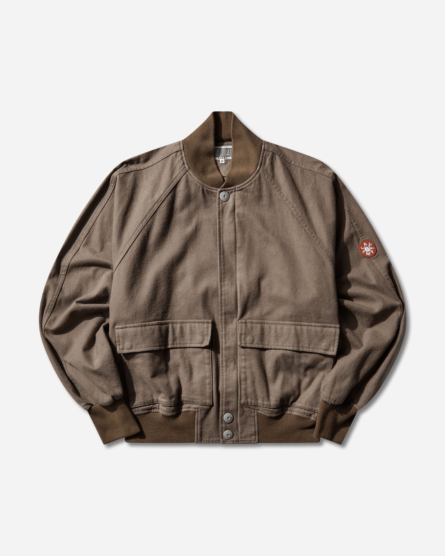 Cav Empt Cotton Flannel Zip Jacket Brown Coats and Jackets Bomber Jackets CES28JK15 BROWN