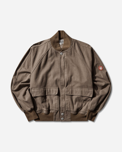 Cav Empt Cotton Flannel Zip Jacket Brown Coats and Jackets Bomber Jackets CES28JK15 BROWN