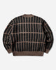 Cav Empt Rectangular Bar Knit Cardigan Brown Knitwears Cardigans CES28KN02 BROWN