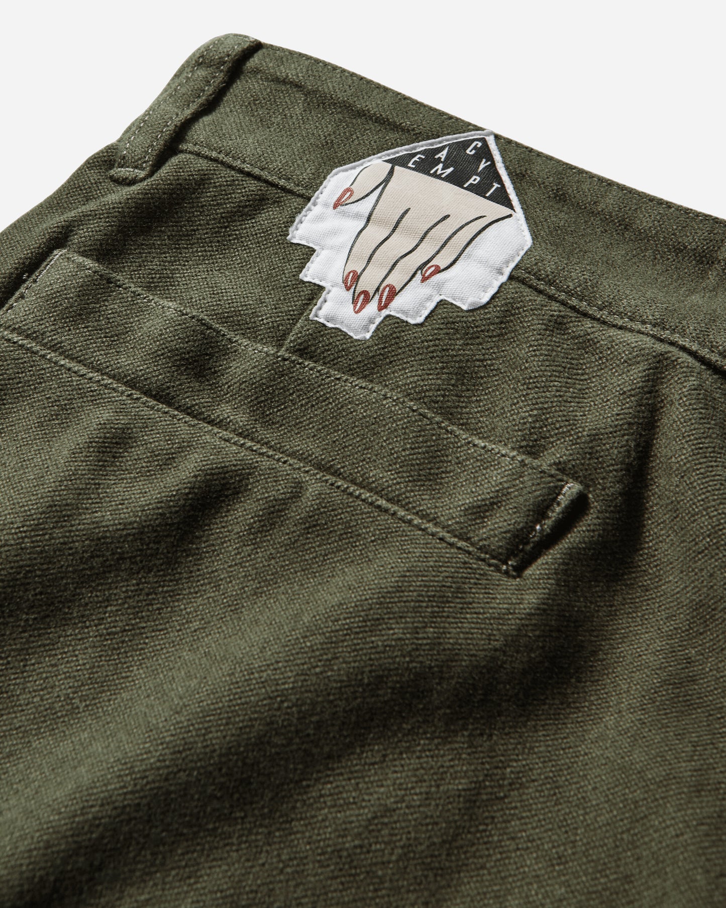 Cav Empt Brushed Soft Cotton One Tuck Pants Green Green Pants Chinos CES28PT07 GREEN