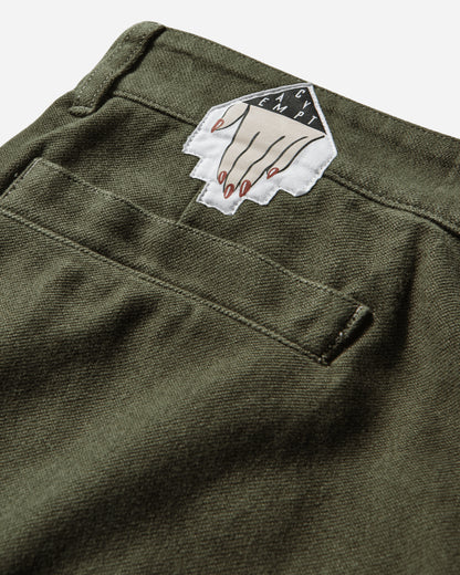 Cav Empt Brushed Soft Cotton One Tuck Pants Green Green Pants Chinos CES28PT07 GREEN