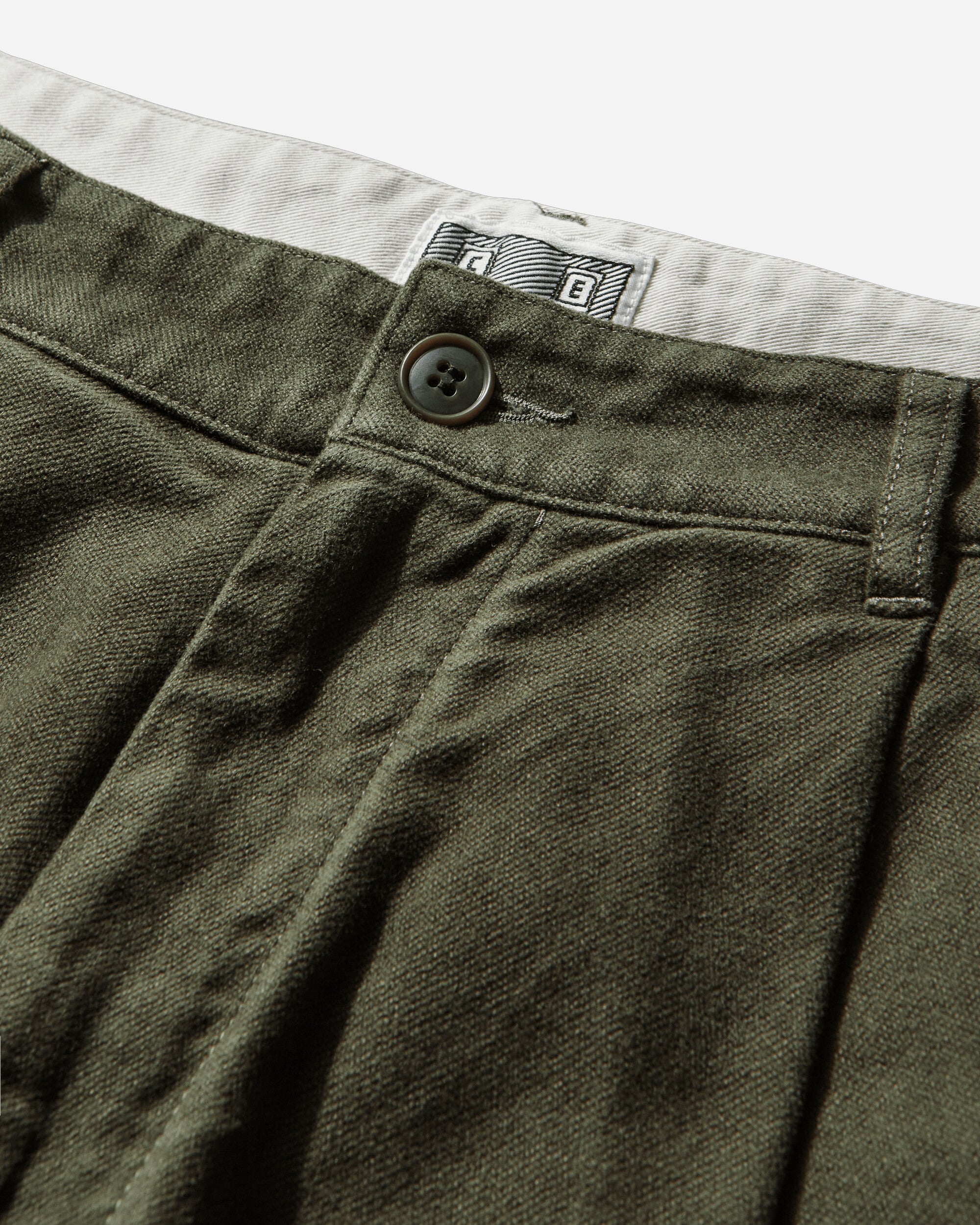 Cav Empt Brushed Soft Cotton One Tuck Pants Green Green Pants Chinos CES28PT07 GREEN