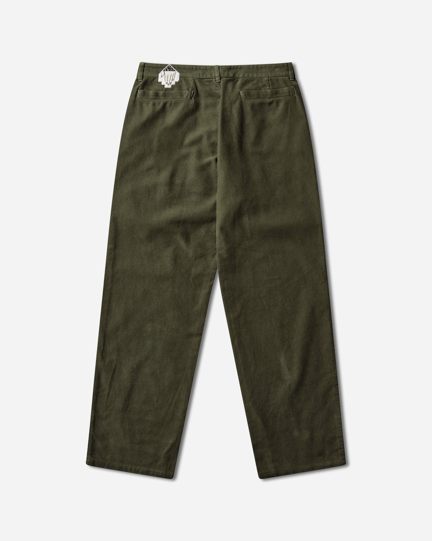 Cav Empt Brushed Soft Cotton One Tuck Pants Green Green Pants Chinos CES28PT07 GREEN