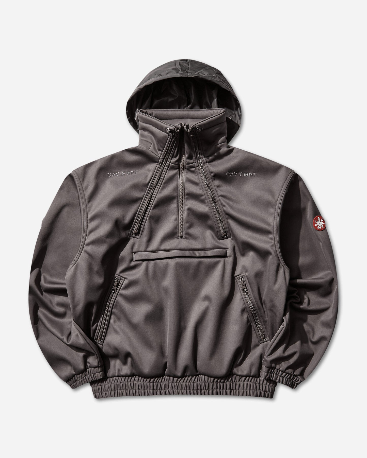 Cav Empt Fleece Back Half Zip Grey Sweatshirts Crewneck CES29CS15 GREY