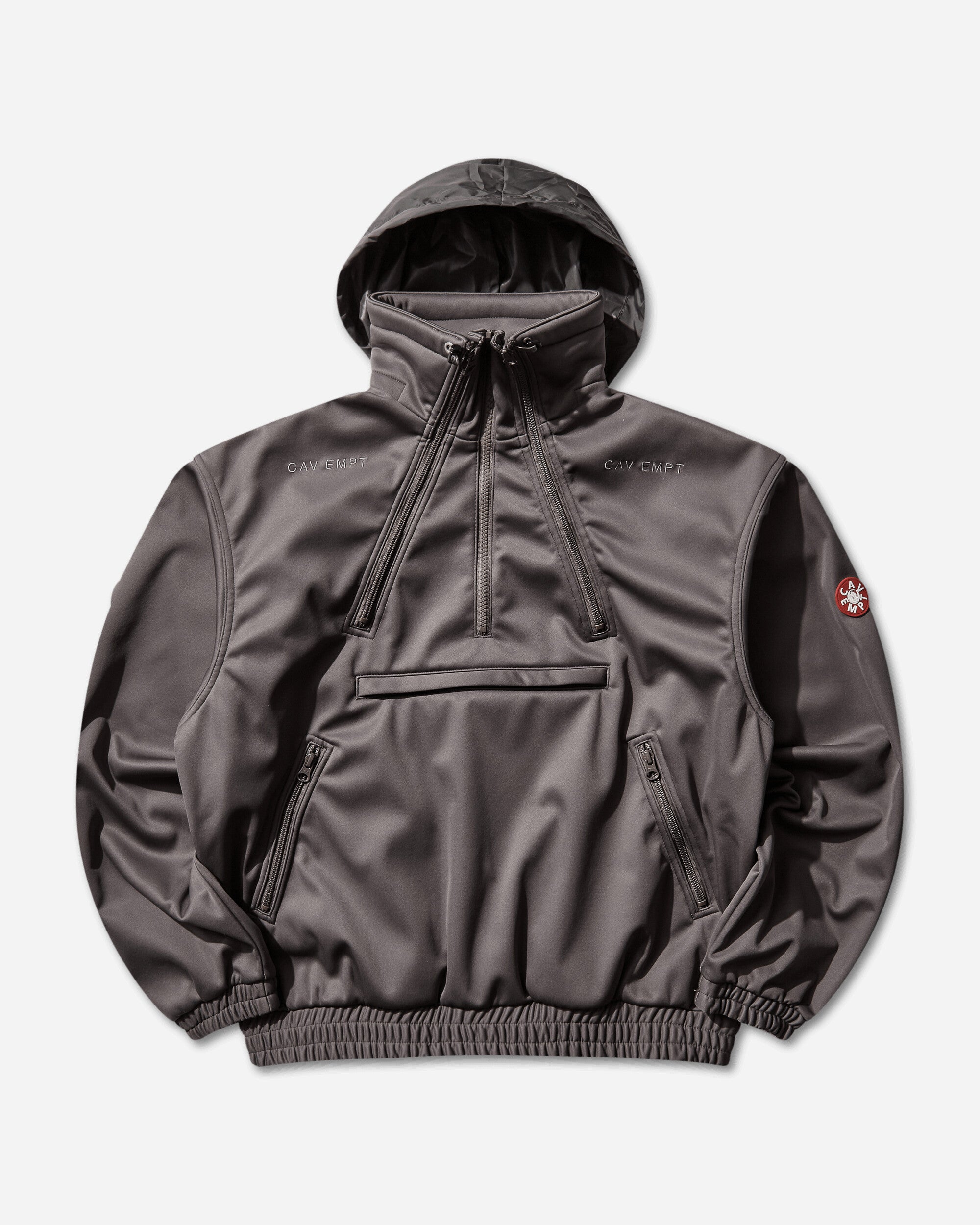 Cav Empt Fleece Back Half Zip Grey Sweatshirts Crewneck CES29CS15 GREY