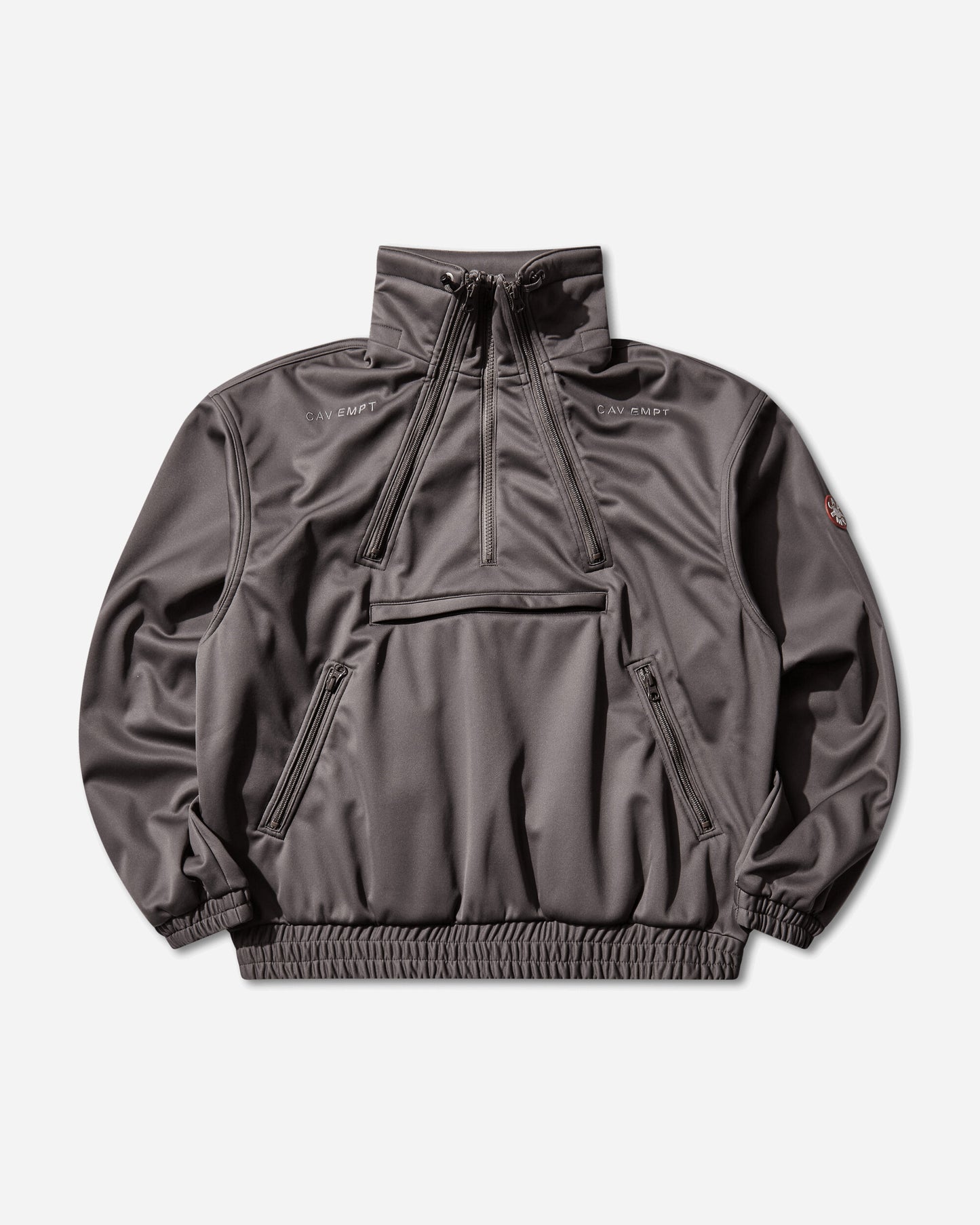 Cav Empt Fleece Back Half Zip Grey Sweatshirts Crewneck CES29CS15 GREY