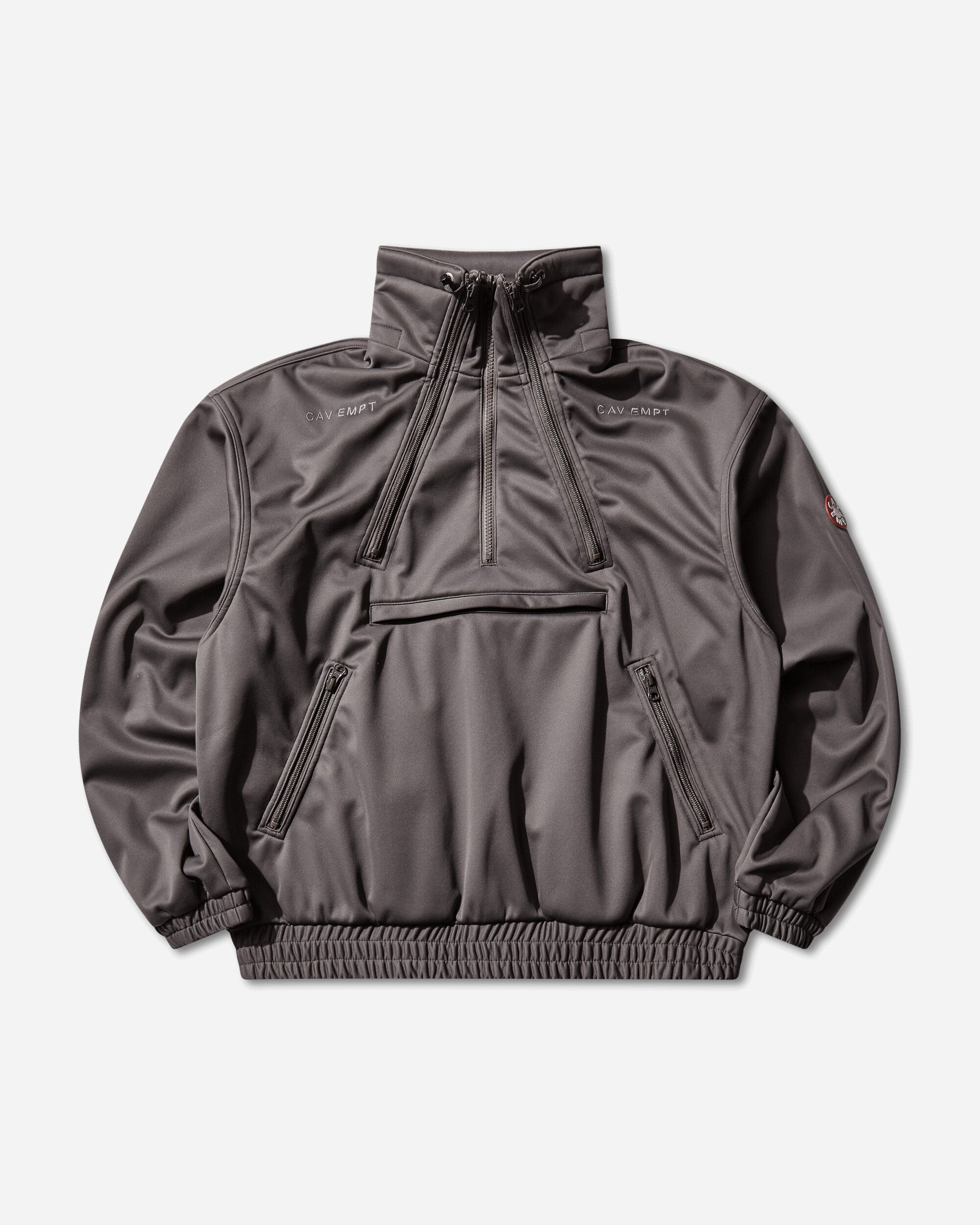 Cav Empt Fleece Back Half Zip Grey Sweatshirts Crewneck CES29CS15 GREY