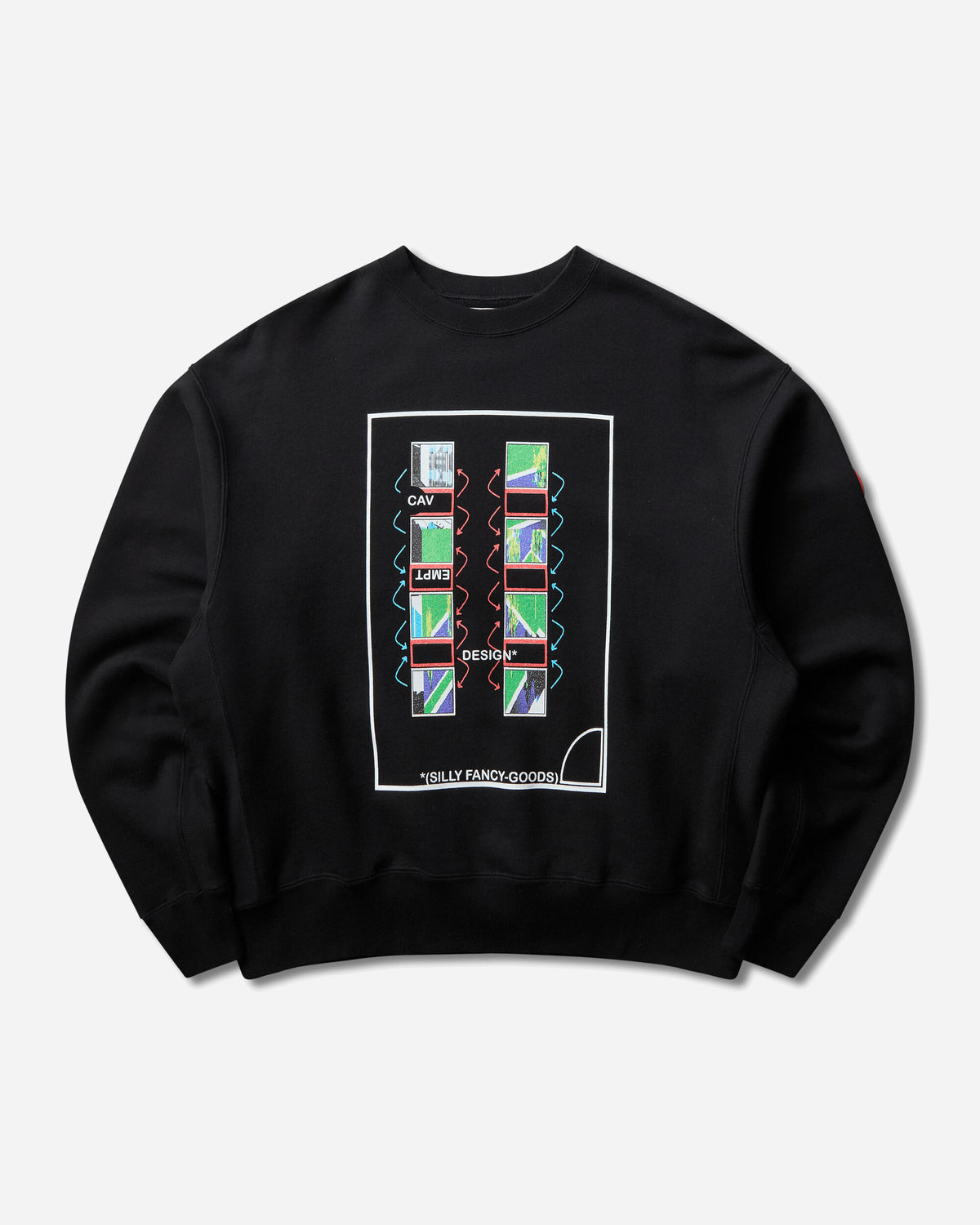 Cav Empt Md Charged Crew Neck Black Sweatshirts Crewneck CES30CS01 BLACK