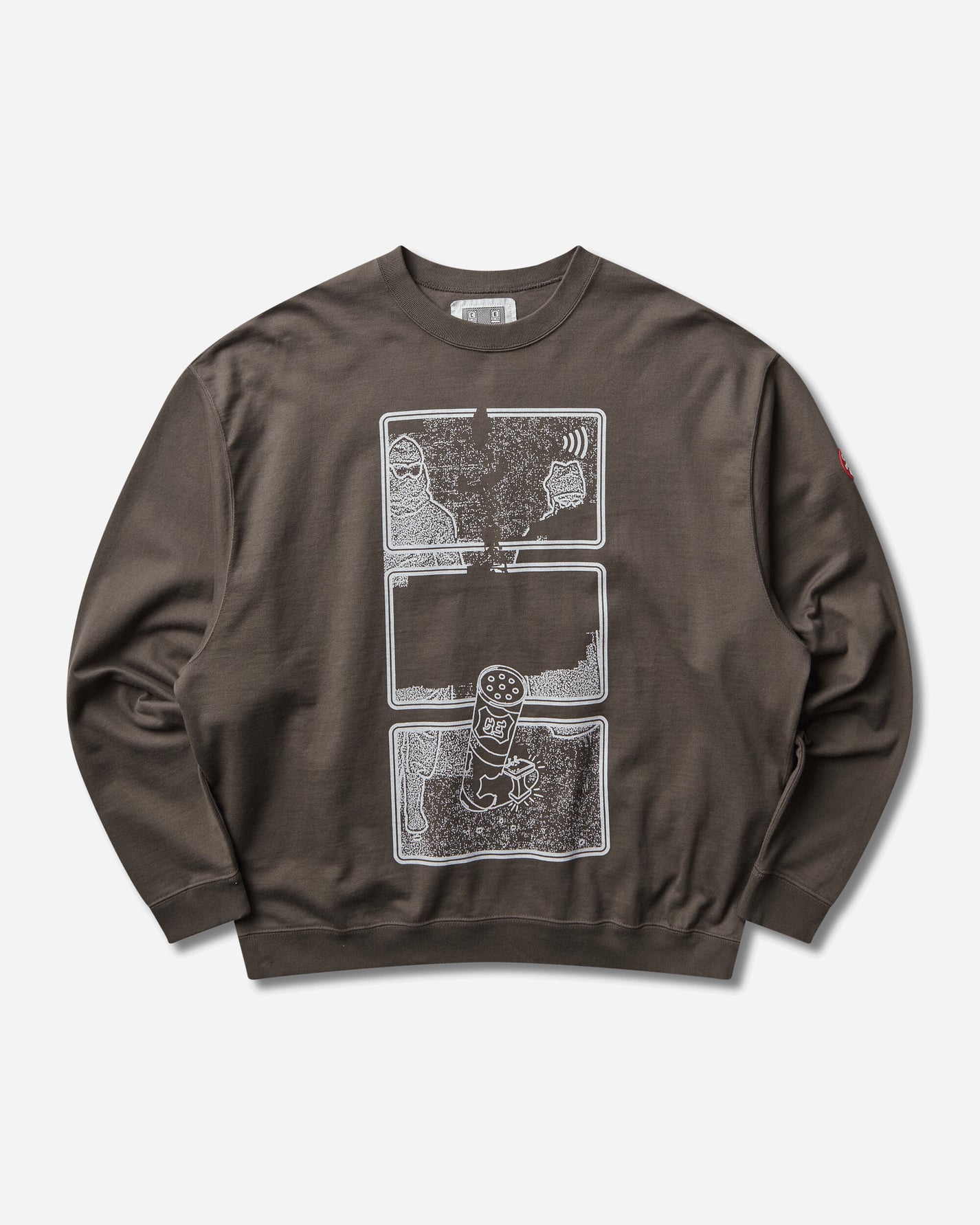 Cav Empt Md Clean Room Light Big Crew Neck Charcoal Sweatshirts Crewneck CES29CS28 CHARCOAL