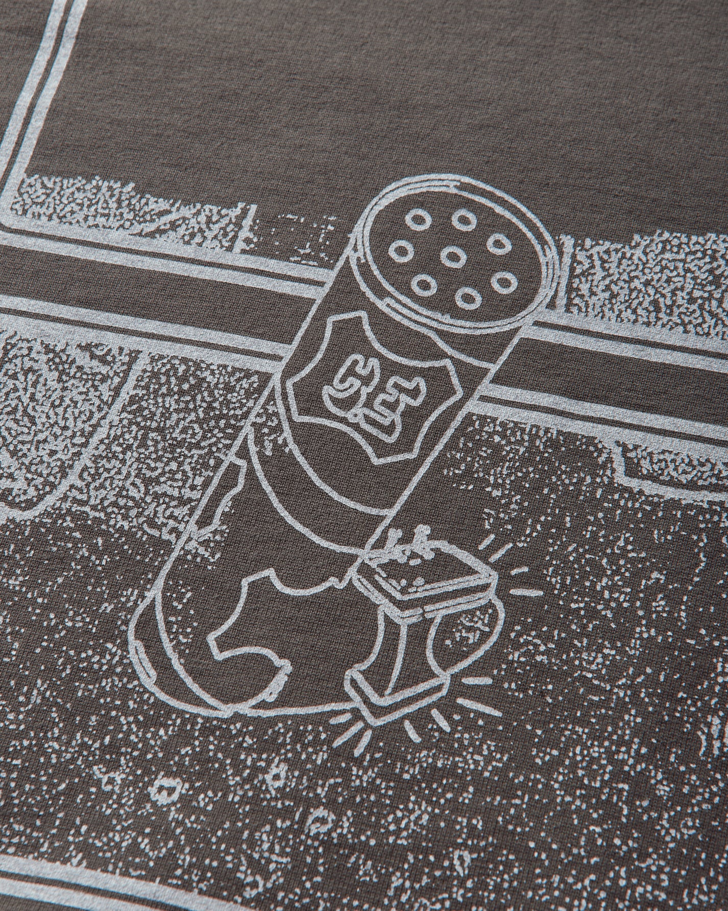 Cav Empt Md Clean Room Light Big Crew Neck Charcoal Sweatshirts Crewneck CES29CS28 CHARCOAL