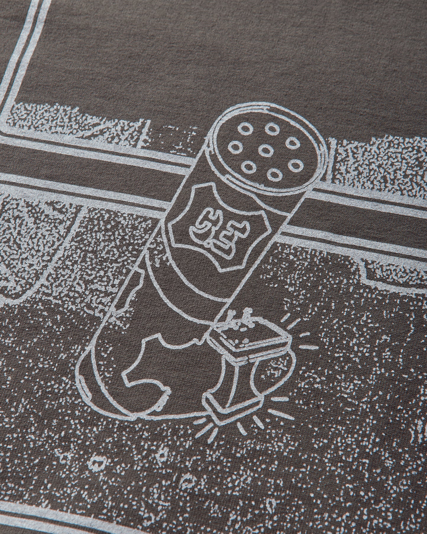 Cav Empt Md Clean Room Light Big Crew Neck Charcoal Sweatshirts Crewneck CES29CS28 CHARCOAL