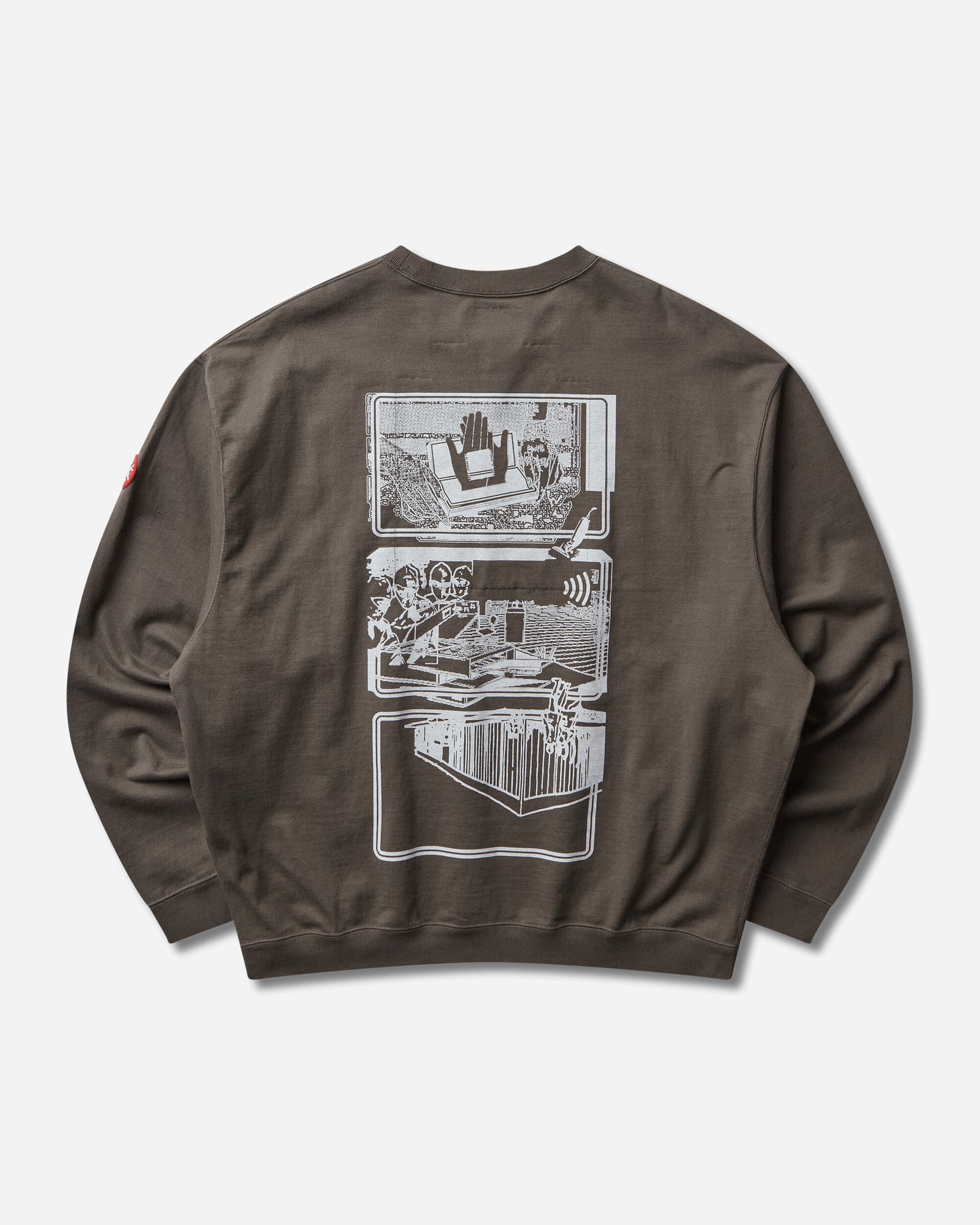 Cav Empt Md Clean Room Light Big Crew Neck Charcoal Sweatshirts Crewneck CES29CS28 CHARCOAL