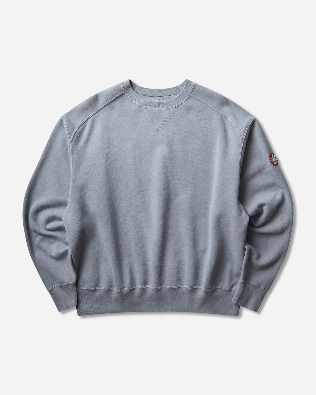 Cav Empt Overdye Panel Shoulder Crew Neck Grey Grey Sweatshirts Crewneck CES30CS10 GREY