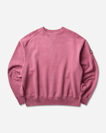 Cav Empt Overdye Panel Shoulder Crew Neck Red Red Sweatshirts Crewneck CES30CS10 RED