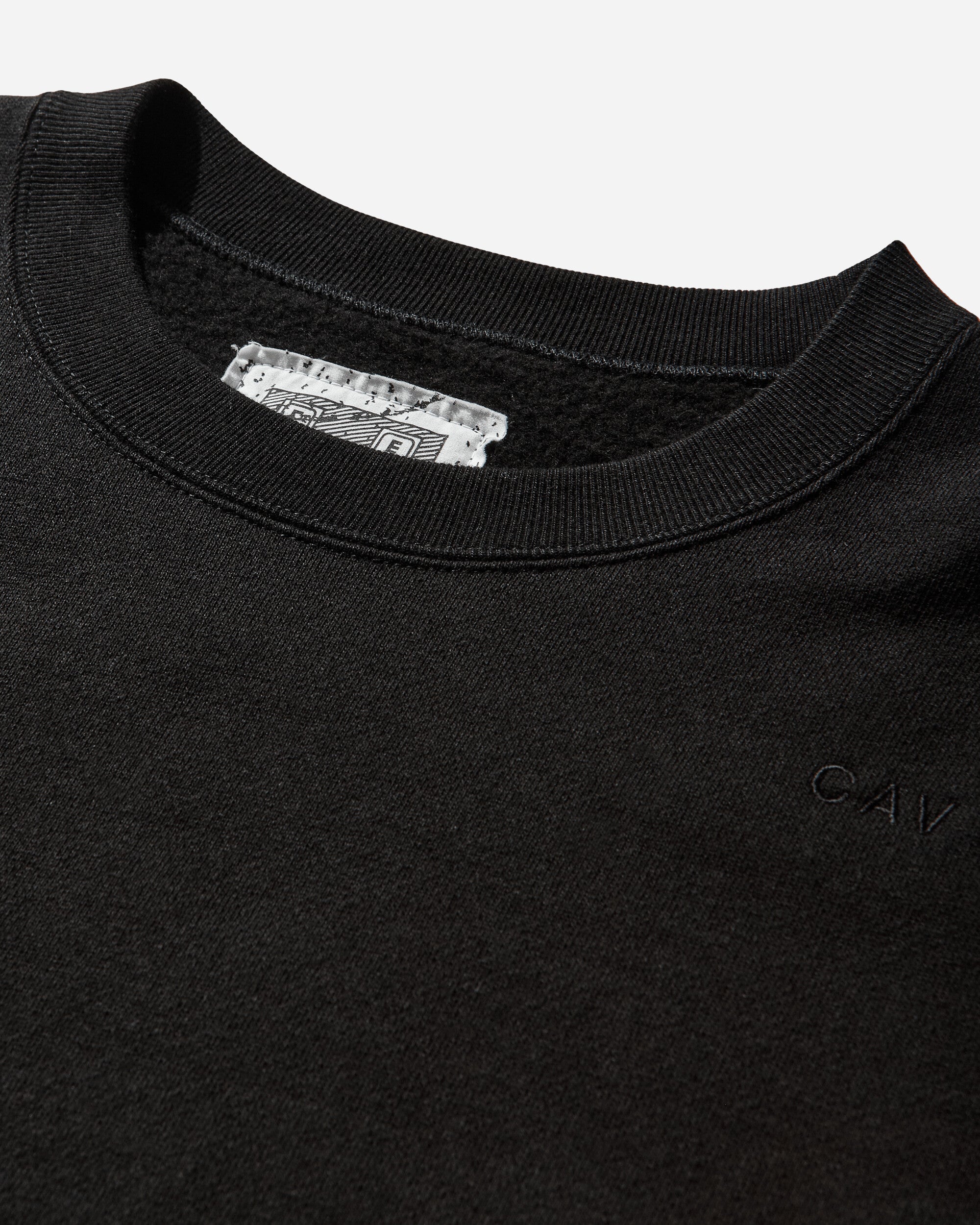 Cav Empt Solid Loose Crew Neck Black Black Sweatshirts Crewneck CES28CS12 BLACK