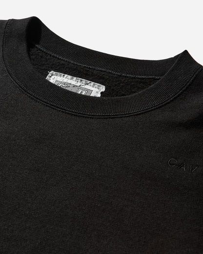 Cav Empt Solid Loose Crew Neck Black Black Sweatshirts Crewneck CES28CS12 BLACK