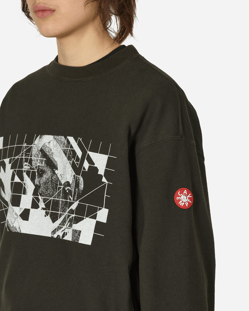 Cav Empt Washed Dimensions Crewneck Sweatshirt Black - Slam Jam