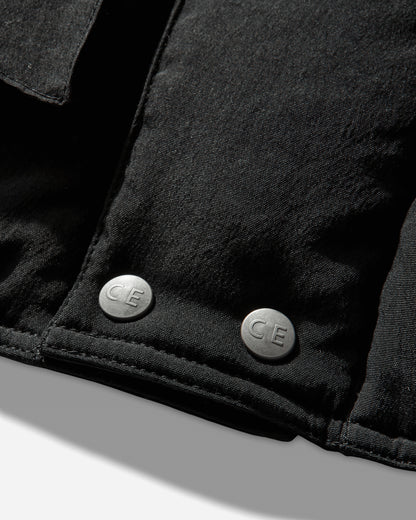Cav Empt Diagonal Flap Puff Jacket Black Coats and Jackets Down Jackets CES28JK03 BLACK