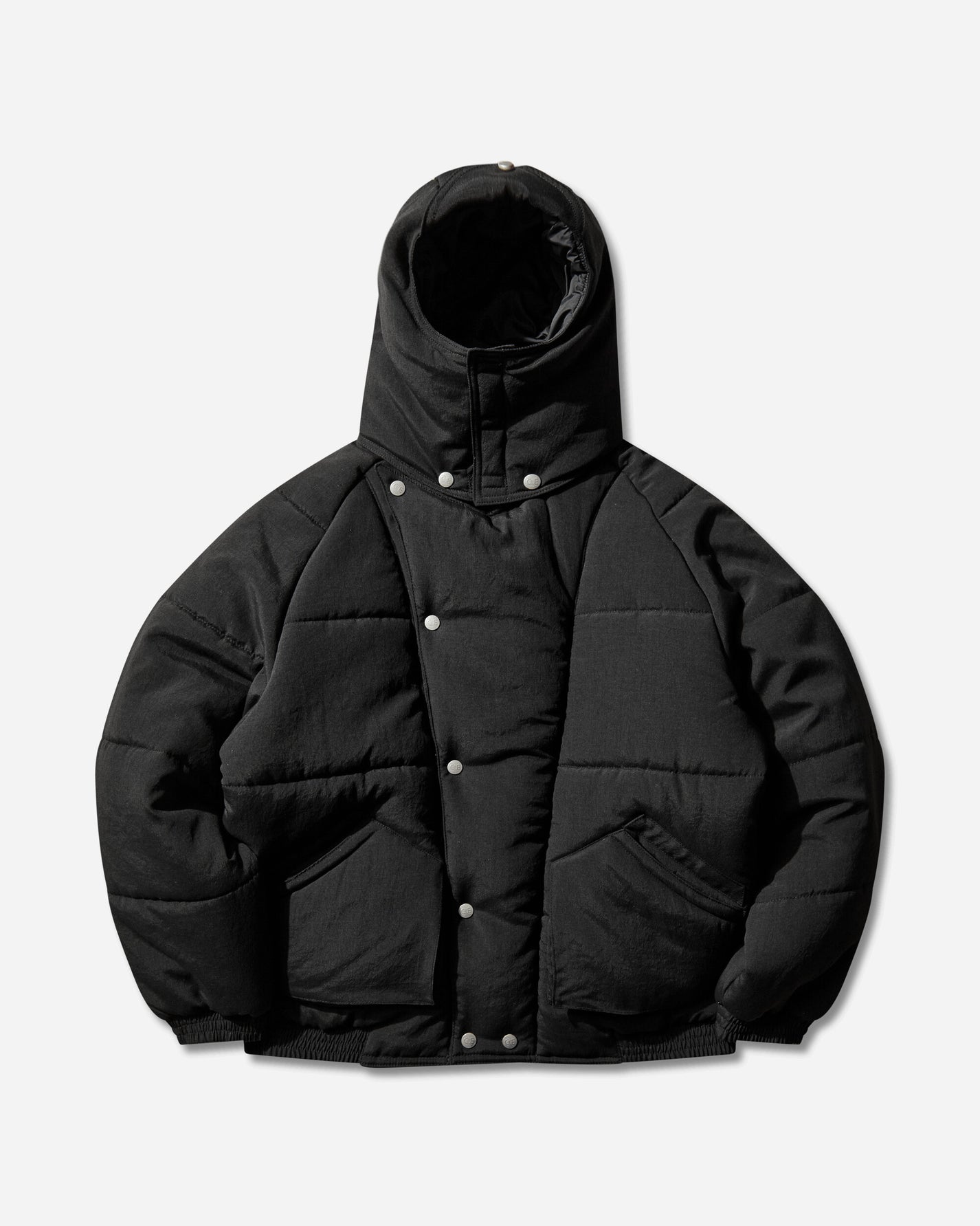 Cav Empt Diagonal Flap Puff Jacket Black Coats and Jackets Down Jackets CES28JK03 BLACK