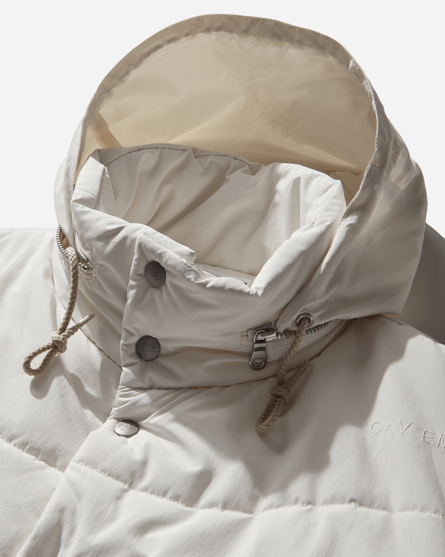 Cav Empt Wave Stitch Puffer Jacket White Coats and Jackets Down Jackets CES28JK02 WHITE