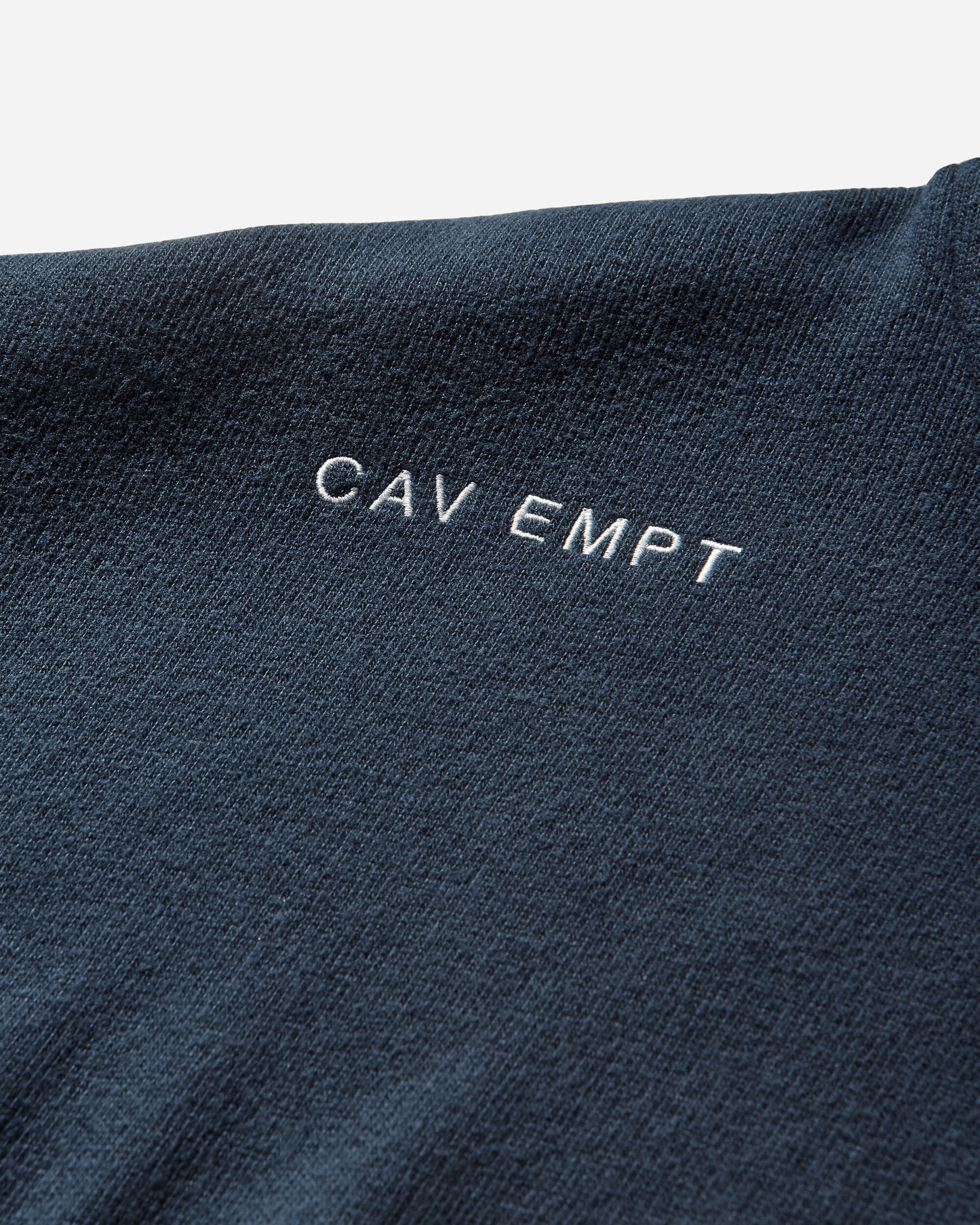 Cav Empt Neck Snap Dbl Knit Hoody Navy Sweatshirts Hoodies CES28CS17 NAVY