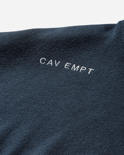 Cav Empt Neck Snap Dbl Knit Hoody Navy Sweatshirts Hoodies CES28CS17 NAVY