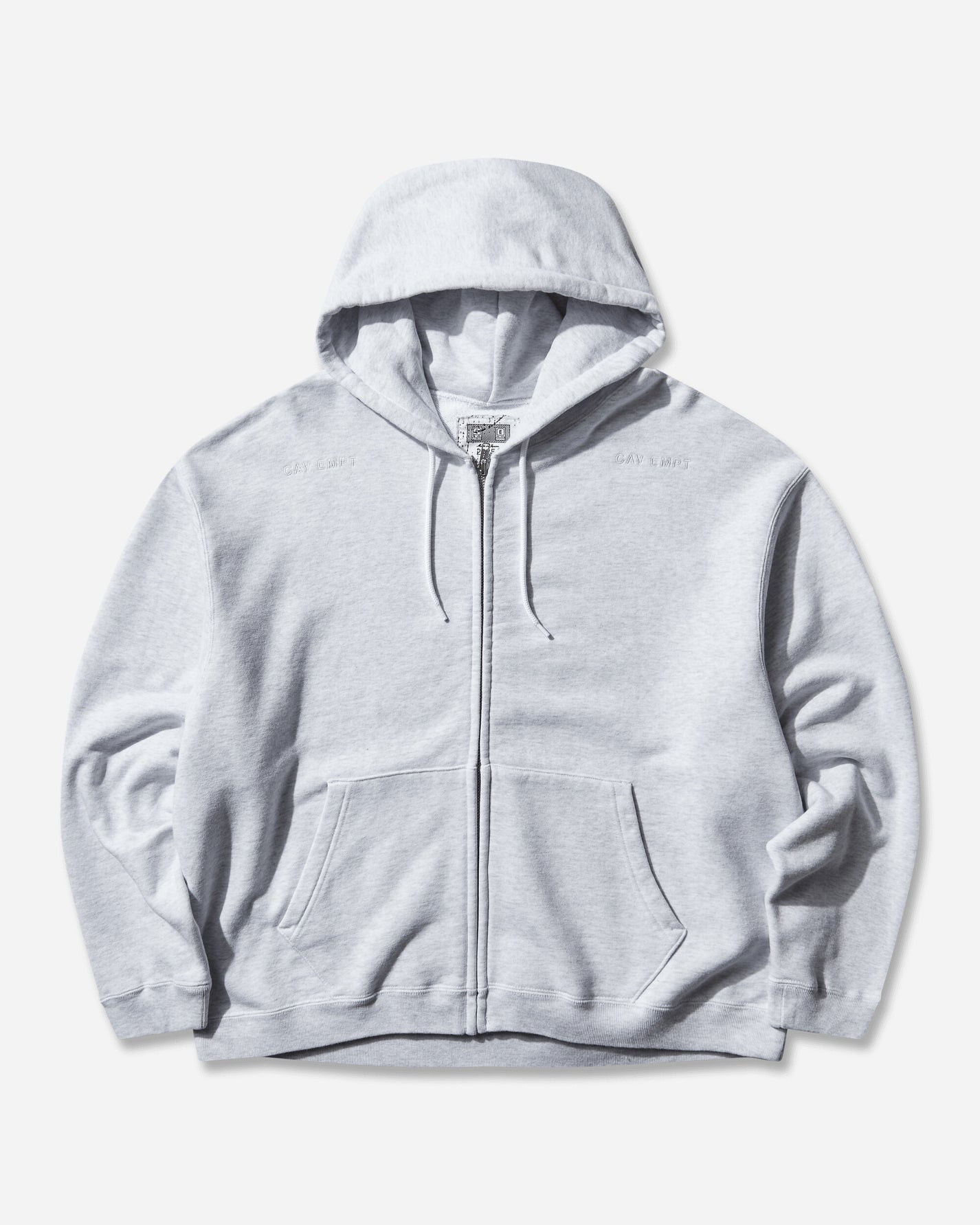 Cav Empt Solid Loose Zip Hoody Grey Sweatshirts Hoodies CES28CS07 GREY
