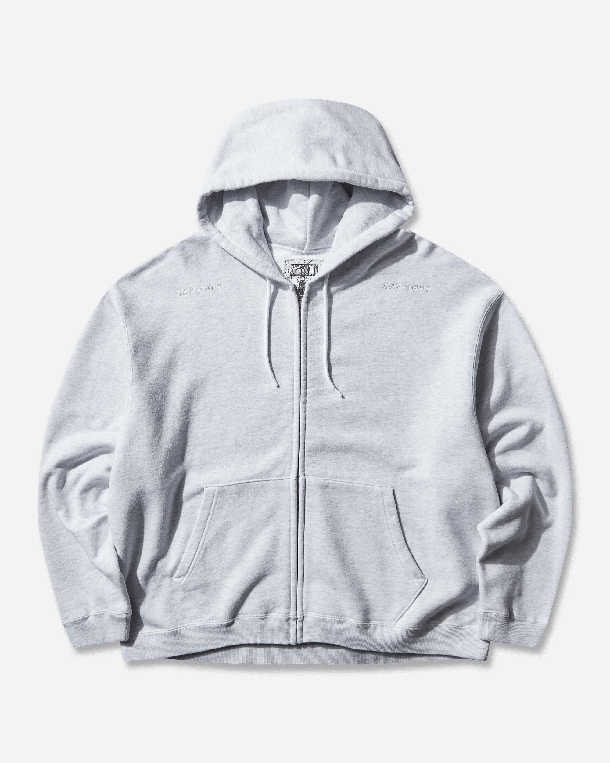 Cav Empt Solid Loose Zip Hoody Grey Sweatshirts Hoodies CES28CS07 GREY