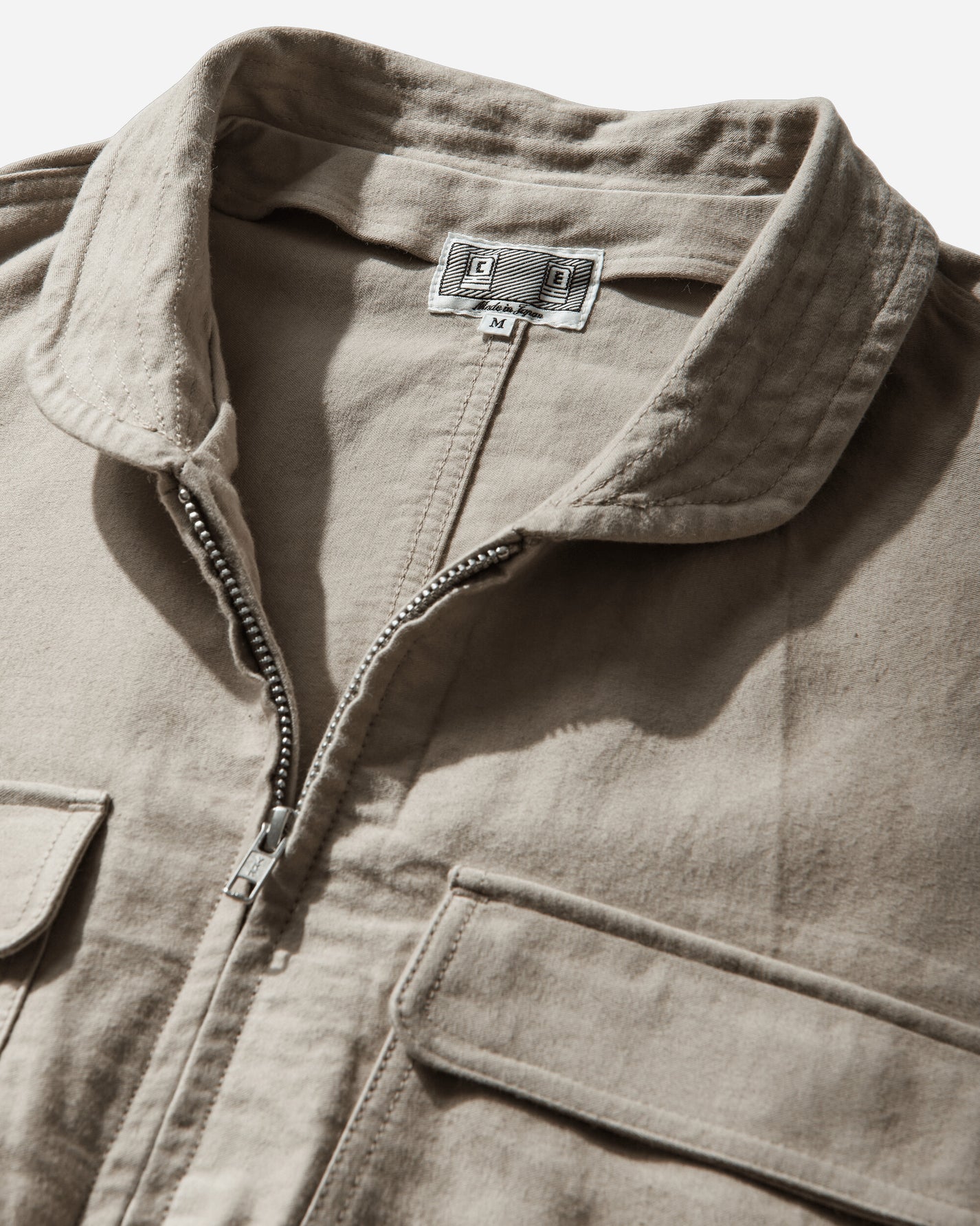 Cav Empt Casual Zip Short Jacket Beige Coats and Jackets Jackets CES29JK12 BEIGE