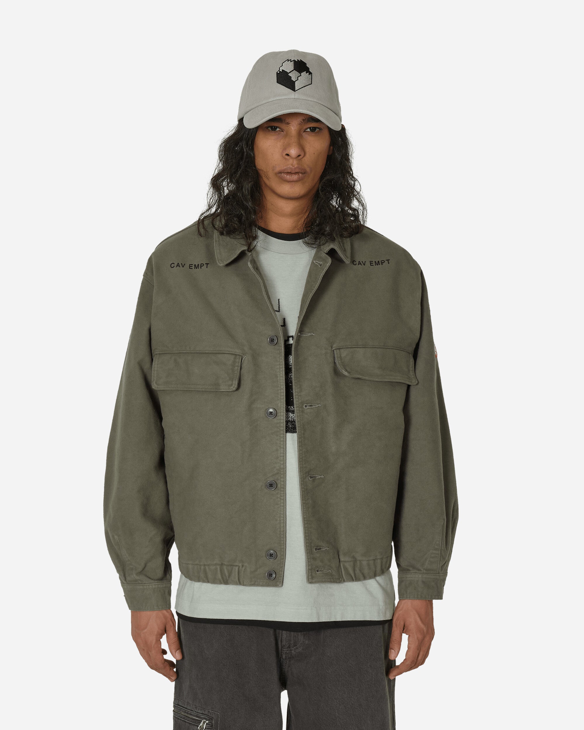 Cav Empt Mol Skin Button Jacket Grey - Slam Jam® Official Store