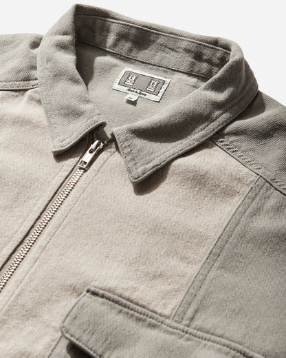 Cav Empt Stripe Cut Short Shirt Jacket Grey Coats and Jackets Jackets CES29JK21 GREY