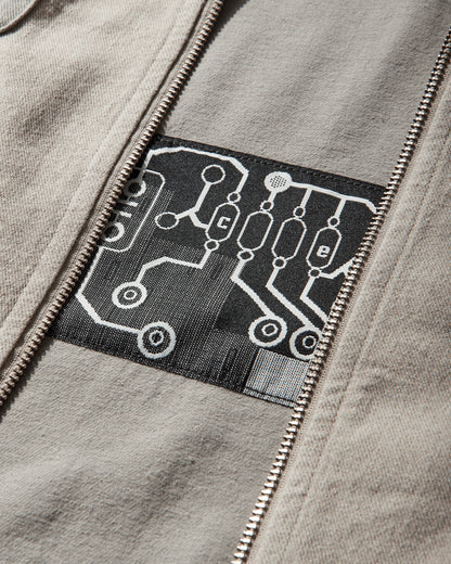 Cav Empt Stripe Cut Short Shirt Jacket Grey Coats and Jackets Jackets CES29JK21 GREY