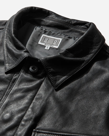 Cav Empt Community Leather Jacket Grey Black Coats and Jackets Leather Jackets CES29JK02 GREYBLACK