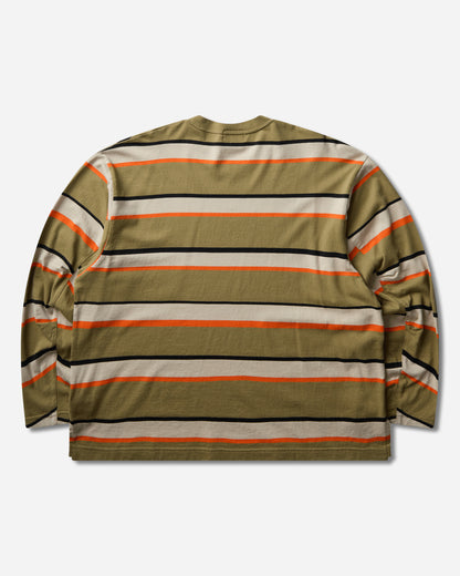 Cav Empt Distinction Stripe Long Sleeve T Green T-Shirts Longsleeve CES30LT03 GREEN