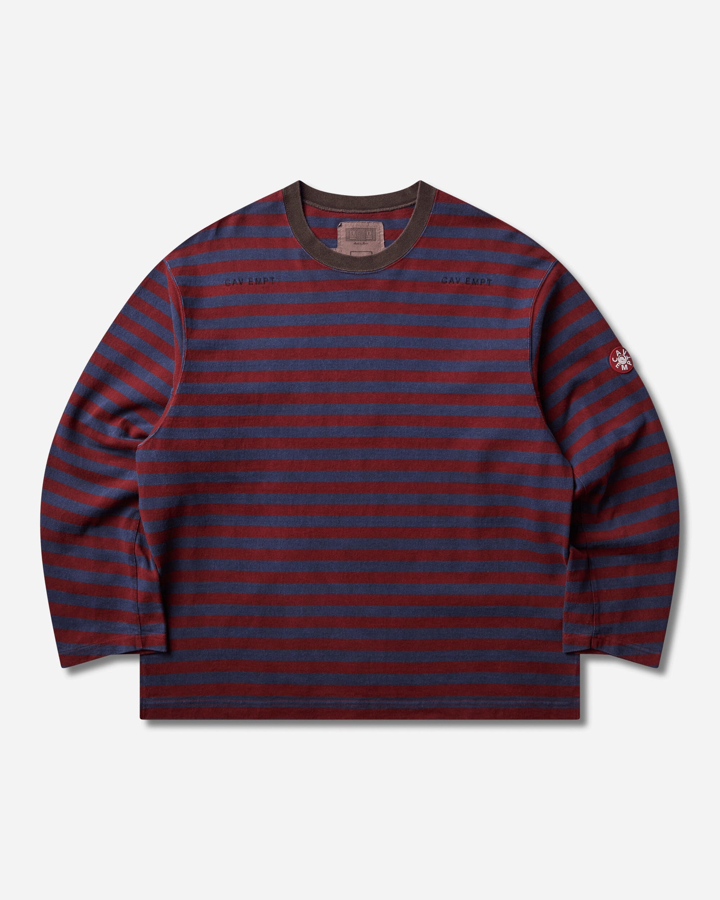 Cav Empt Overdye Stripe Long Sleeve Brown T-Shirts Longsleeve CES29CS26 BROWN