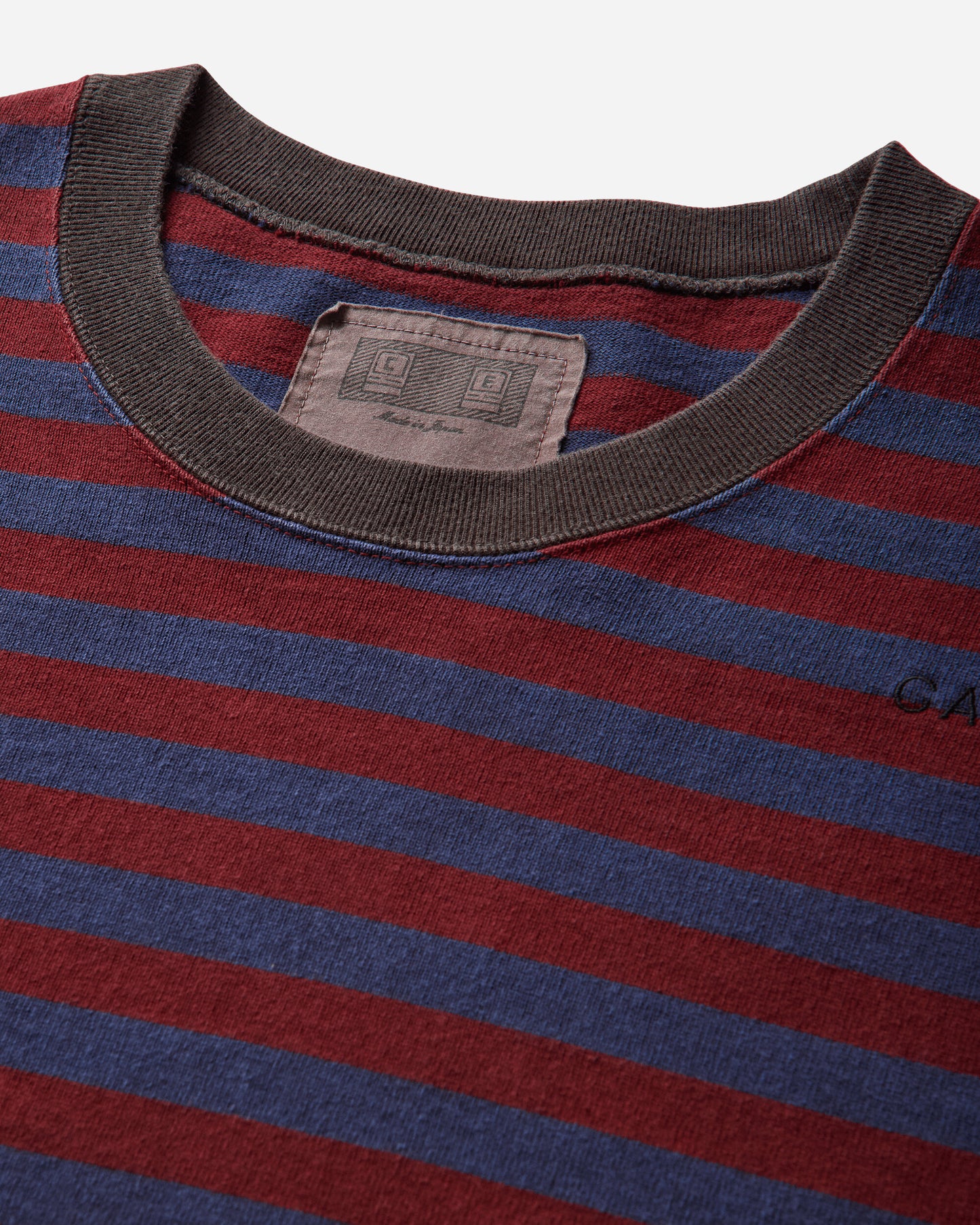 Cav Empt Overdye Stripe Long Sleeve Brown T-Shirts Longsleeve CES29CS26 BROWN