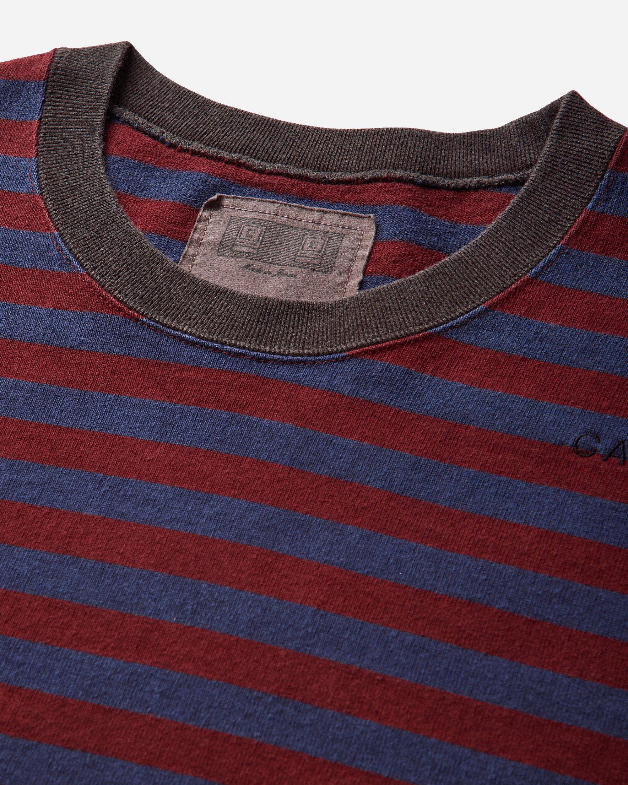Cav Empt Overdye Stripe Long Sleeve Brown T-Shirts Longsleeve CES29CS26 BROWN