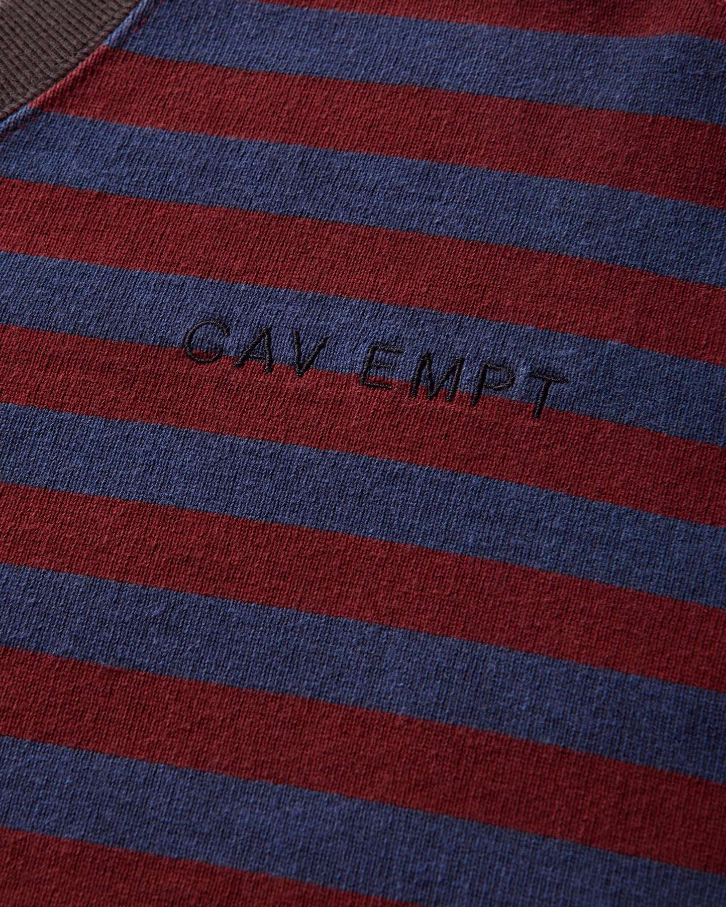 Cav Empt Overdye Stripe Long Sleeve Brown T-Shirts Longsleeve CES29CS26 BROWN