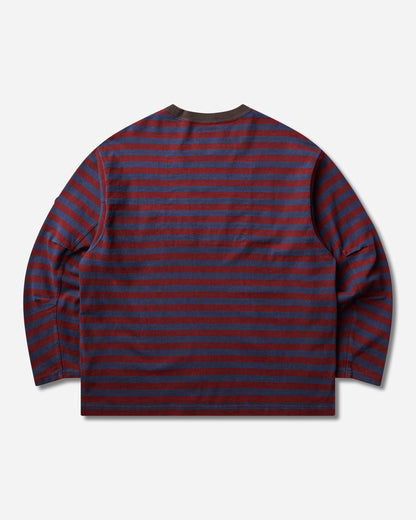 Cav Empt Overdye Stripe Long Sleeve Brown T-Shirts Longsleeve CES29CS26 BROWN