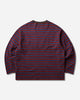Cav Empt Overdye Stripe Long Sleeve Brown T-Shirts Longsleeve CES29CS26 BROWN