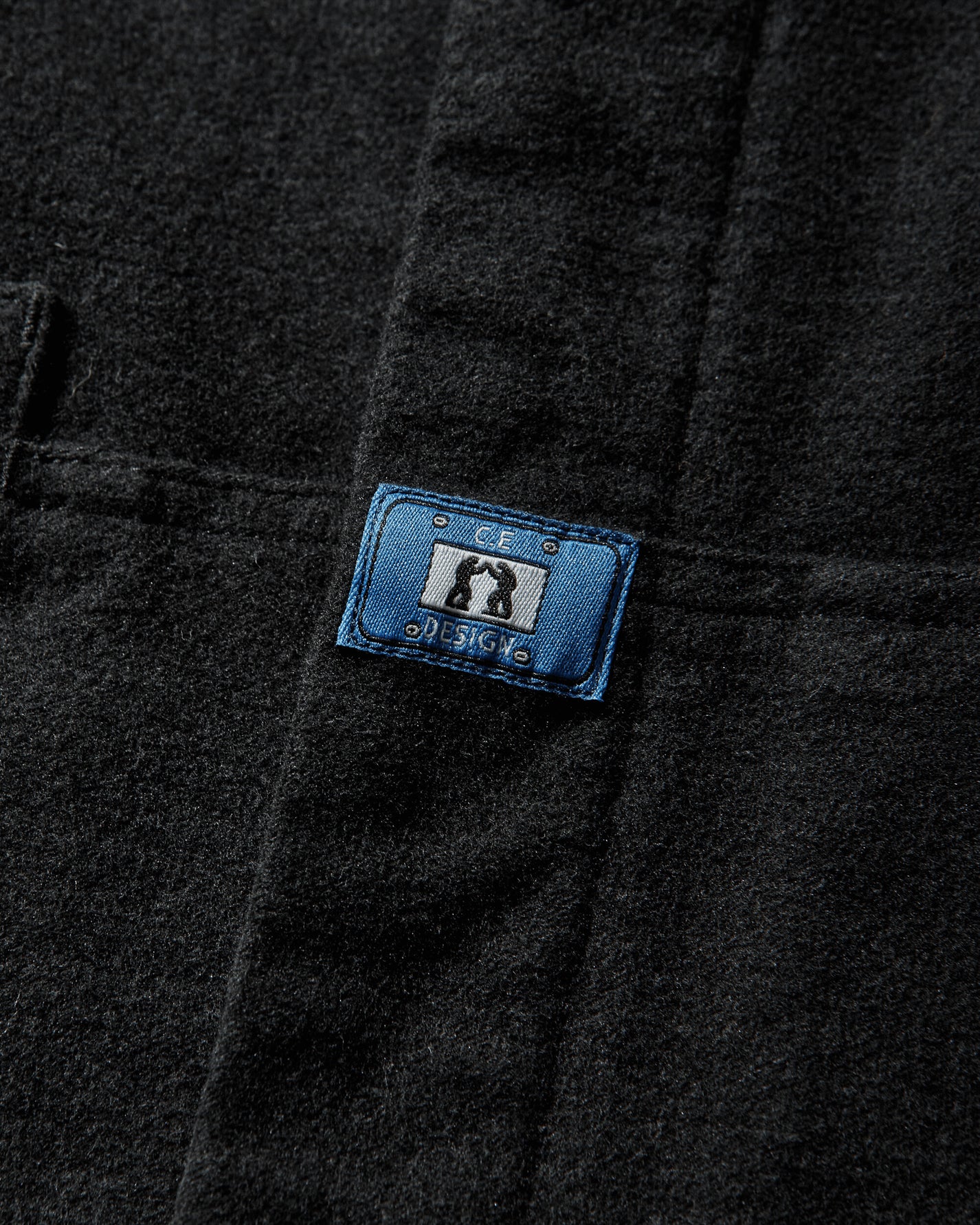 Cav Empt Brushed Cotton Design Big Shirt Black Shirts Longsleeve Shirt CES29SH01 BLACK